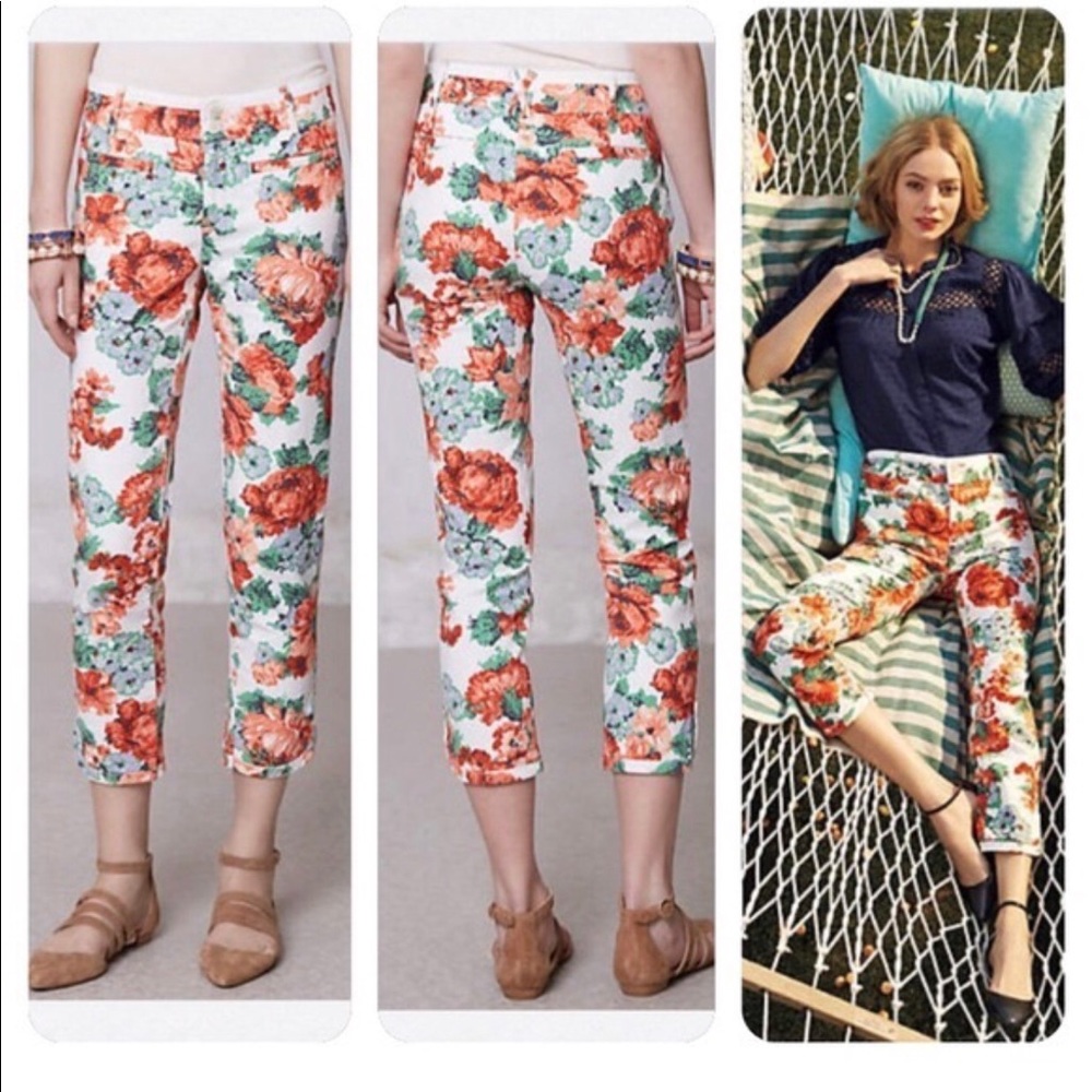 Anthropologie Cartonnier Tapestry Charlie Trousers